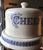 Antique English Blue & White Transferware Ironstone CHEESE Dome & Dairy Slab