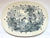 Circa 1850 - 1860 Navy Blue - Gray Transferware Meat Drainer Staffordshire Mezzanine