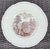 Brown English Transferware Charger Platter Serving Tray Buckingham Palace Swans River Dogs Embossed Border