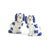 Miniature Pair Blue & White Staffordshire King Cavalier Spaniel Dog Figurines / Salt & Pepper Shakers