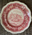 RARE Vintage Spode Copeland Tower Red Transferware Plate Game Bird Wild Duck No. 1