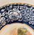 Blue  Transferware Plate w/ Hand Painted Horse & Cart scene