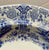 Antique English Victorian Light Blue Transferware Rim Soup Bowl Marmora Ship scenes we
