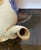 1904 Transferware Cobalt Blue and White Teapot Highland Cattle Scottish Sheep