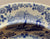 Antique English Victorian Light Blue Transferware Rim Soup Bowl Marmora Ship scenes we