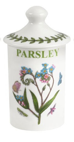 New Portmeiron Botanical Spice Jar Parsley Green Leaves Butterfly