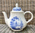 Blue & White Transferware Ironstone Teapot Tea Pot Safe Harbour Nautical Ship Scene Safe Harbour