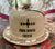 Vintage English Black Transfer Printed " Farm House Cheese " Covered Cheese Bell / Dome Transferware Advertising