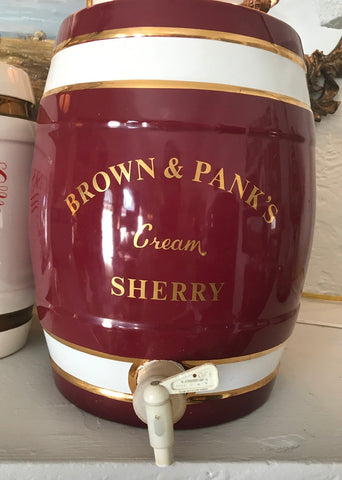 19C English Cream Sherry Spirits Barrel  / IDEAL FOR LAMP / DECOR / BAR -