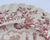 Peaceful Summer Clarice Cliff Red English Transferware Serving Plate Cascading Waterfall
