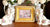 Pair of Vintage Still Life Painting Prints Birdcage Nest Flowers Blue & White Pink Framed Gold Wood Frame