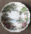 Square Hand Painted Pastoral Scene Cottage on Lake Berry Bowl or Candy Dish