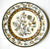 Black Transferware Lustreware Plate Spode Copeland circa 1879 Wildflowers