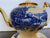 1904 Transferware Cobalt Blue and White Teapot Highland Cattle Scottish Sheep
