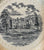 Square Black Transferware Sir Walter Scott  Abbotsford Home Plate Scrolled Relief Border