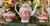 Vintage Red TRANSFERWARE Tall Coffee Pot or Tea Pot Teapot w/ Cattle Cows Peonies
