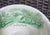 Antique Ridgway Brown & Green Bi Color Transferware Tea Cup & Saucer Garden in Church Yard