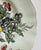 Black Polychrome Transferware Plate Hand Painted Roses Cherries Grapes Flowers Raspberries