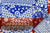 Spode Red & Blue Bi Color Transferware Patchwork Quilt Plate 2