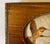 Vintage Hand Carved Wood Box w/ Inset English Woven Silk of a Hummingbird & Trumpet Honeysuckle