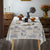 Rectangular Blue Toile Tablecloth 55" x 120"  New Bucolic Sheep Horses Dogs