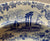 Antique English Victorian Light Blue Transferware Rim Soup Bowl Marmora Ship scenes we