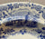 Antique English Victorian Light Blue Transferware Rim Soup Bowl Marmora Ship scenes we