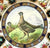 Copeland Spode Upland No 4 Blackcock Game Bird Enameled Clobbered Antique Bi Color Transferware Plate