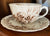Vintage Brown & White Transferware Teacup & Saucer Clarice Cliff Harvest Poppies Wheat