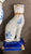 HTF Pair Blue Chintz Roses English Transferware Staffordshire Mantle Cats w/ Bows