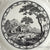 Antique Wedgwood Black Transferware Bewick Acorn & Leaf Pastoral Plate
