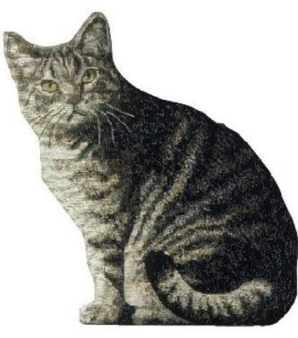 New Antique Style Figural Shaped  Gray ๐ Cat ๐โโฌ Pillow