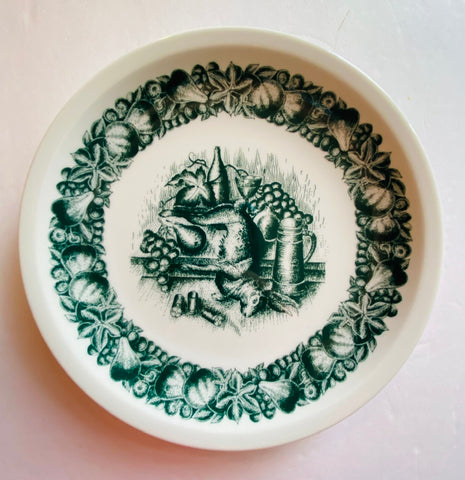 Vintage Bavarian Game / Hunt Plate Trophy Hare / Rabbit Fruit