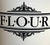 Large Vintage English Black & White Transferware Advertising FLOUR Canister Jar