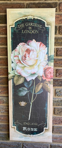 The English Rose Gardens in London Canvas Wrap Rose Garden Print