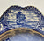 Blue Colonial Times Square Transferware Plate Independence Hall Historical Staffordshire