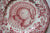 Thanksgiving Tom Turkey Red Transferware Plate Tonquin Clarice Cliff  Roses Autumn Foliage Royal Staffordshire