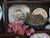 Pansy Old Flower Prints Vintage Square Brown Transferware Plate Pie Crust Border