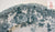 Antique Transferware Blue-Green Turkey Plate Ridgway Staffordshire Beehive Stamp