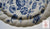 Vintage Blue Toile Transferware Platter Bouquet of English Cabbage Roses 14"