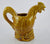 Vintage English Country Staffordshire Figural Rooster Pitcher Amber Honey Glaze Finish