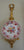 Spode Copeland Polychrome Red Transferware Dinner Plate with a Profusion of Painted Spring / Summer Flowers