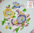 English Earthenware Red Transferware Plate Hand Painted Victorian Bouquet of Flowers & Birds Ridgway