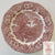 Red Transferware Plate Charger Chop Plate Wedgwood Gathering Hay Plentiful Harvest Roses Pastoral Farm