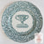 Antique Teal Copeland Garrett Late Spode Transferware Plate Ornate Urn Scrolls Thistle