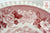 Farmhouse Scenery Grazing Sheep & Cows / Cattle Red Transferware Plate
