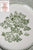 Green Transferware Plate Masons Paynsley Pansies Flowers Fleur De Lis Floral Toile