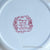 Vintage Red English Garden Transferware Plate Periwnkle Pink Green Yellow Flowers Leaves