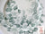 Vintage England Teal Green & White Transferware 10" Plate Apple Flower Dogwood Blossoms