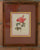 5' Instant Wall Decor!  Red & White Framed Botanical Roses Prints, Tole Shelf,  & 16 Antique Mix n Match Red Transferware Plates & Jar